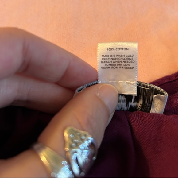 Ann Taylor Loft purple/plum button up cotton dress size 12 - Picture 6 of 9